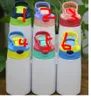 Sublimation Blanks Kids Water Bottles Tumbler Baby Bottle Sippy Cups 12 OZ White with Straw and Portable Lid 6 Colors Lids Print FY4309