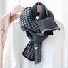 Vinter 2020 Koreansk version av Thousand Bird Pattern Cashmere Imitation Scarves Fashionabla stickade ull halsdukar med små sjalar T220727