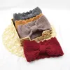11 färger stickad knut huvudband Headwrap för Lady Women Crochet Wide Stretch Hairband Turbans Hår Tillbehör Vinter Öronvärmare