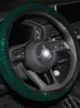 O volante do volante capas de luxo Crystal Auto Car couro para mulheres meninas com Bling Interior AccessoriessTeering