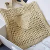 Designer axel sängkläder väska kvinnor strandsäckar lyxhandväskor mode mesh andningsväskor vävd shopping för sommar halmmikrofiber tote broderad dicky0750