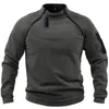 Sweats à capuche pour hommes Sweat-shirts Veste tactique extérieure Hommes Vêtements de chasse militaires Fermetures à glissière chaudes Pull polaire Hommes Couleur unie Coupe-vent Le