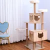 Fabricants Cat d'escalade de chats en gros meubles de chats de luxe meubles à litière en bois multicouche en une seule couche