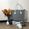 Avondtassen tas obag stijl vrouwen silicium handtas dames ronde handgreep met bloemen rand voering vrouwtjes waterdicht strand eva bagevening