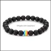 Fili di perline Pretty Black Stone Beaded Pride Amicizia Gioielli Best Friend Chakra Bracciale Drop Delivery 2021 Bracciali Sexyhanz Dhva7