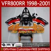 Bodys for Honda Interceptor VFR800RR 1998 1999 2000 2001 Carrosserie 99HC.5 Oranje Alle nieuwe VFR800R VFR 800RR 800 RR VFR800 98 99 00 01 FUNLING