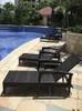 Camp Furniture Purple Outdoor Rattan Lounge Chair Beach Swimming Pool Courtyard Leisure Bed Waterproof And SunscreenCamp