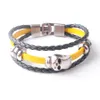 Multilayer Dichroic Leather Skull Accessories Men's Bracelet Stainless Steel Leather Bangle For Special Present BC001
