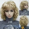 12 Colour Lady Women Wig Short Curly Wigs Blonde Brown Wine Red Wavy Hair Wig