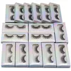 3D Vizon Lashes Toptan 16 Stil Doğal Uzun Faux Vizon Lash 100% El Yapımı Wispies Kabarık Yanlış Kirpik Tam Şerit Göz-Lashes Makyaj Sahte Kirpik Toplu