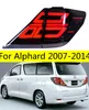 Taillight Parts For Alphard LED Tail Light 2007-2014 Toyota Taillights Rear Lamp DRL Running Signal Brake Reversing Parking Light Upgrade Facelift