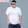 Yüksek kaliteli yaz bahar erkekler tişört kısa kollu tees pamuk büyük boy büyük 7xl 8xl 9xl 10xl gevşek tişört üstleri 52 54 56 60 70 220505