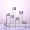 22mm diameter 15ml hoge borosilicaat buisvormige kleine schroef ronde fles ambachtelijke glazen wensflessen flacon potten met aluminium dop sturen door ocean express