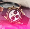 Moda tam fonksiyonel kronometre izle 40mm erkek kuvars hareket erkek zaman saati saatler kauçuk silikon kemer popüler suç kol saati relogio maskulino