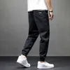 Streetwear Hip Hop Cargo Broek Heren Imiteren Jeans Elastische Harun Joggers Grijze Broek in Lente en Zomer 220325