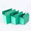 5pcs 10pcs Yeşil Ambalaj Oluklu Kağıt Depolama Küçük Mücevher Kutusu Desteği Özel Boyut Baskı 220706