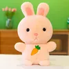 Mignon carotte lapin en peluche poupée carotte lapins blancs poupées cadeau d'anniversaire