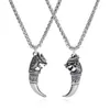 Pendant Necklaces Punk Cool Brave Wolf Teeth Necklace Women Men Lucky Jewelry Retrotitanium Steel Tooth Amulet NecklacePendant