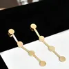 Dangle & Chandelier Stainless Steel Waterproof Non Tarnish Round Earrings Statement Metal Golden Unusual For Women Party GiftDangle