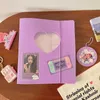 Notepads Milkjoy Hollow Out Heart Binder Pocards Stickers Collect Book 4 Ring 3inch Card Holder Storage Two Side Sleeves BagNotepads