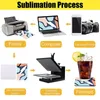 35 Pieces Square Sublimation Coaster Blank Cup Mat Rubber Coasters for DIY Home Kitchen Decor 220627