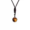 Pendant Necklaces Royal Tiger Eye Beaded For Woman Natural Transfer Good Luck Bead Necklace Amulet Rope Chain Handmade JewelryPendant