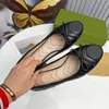 2022 Designer Women Ballet Flat Heel Shoe Paris Vintage Fashion Bow Woolen Tweed Office Loafer Sandal Dance Sandals with box 34-40
