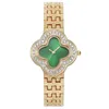 ساعة Wristwatches Girls Women Women Wather Four Leaf Clover Ladies Bracelet Discal Fashion Decoration Wristwatch Reloj Mujerwristwatches Wristwat