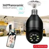 IP Cameras Bulb Camera 1080P HD Wireless Panoramic Home Security WiFi CCTV Fisheye Lamp Camera 360 Degree Home Security