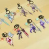 Keychains Keyring Genshin Impact KeyChain Figure Cosplay Kamisato Yoimiya Raiden Shogun Key Ring Fans Collection Gift Keychains Forb22