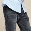 久江コットン春秋のメンズジーンズブラックウォッシュオールドビンテージスリムファッション高品質デニムパンツズボンKK-2975 220328