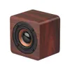 Portable Retro Wooden Bluetooth Speaker Mini Outdoor Wireless Bass Loudspeaker Multifunctional Speakers 7.6 x7.6 x 6.1CM