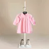 Neue Herbst Mode Cartoon Plaid Stil Kinder Mädchen Kleidung Lange ärmeln Luxus Marke Kleid Baby Mädchen Prinzessin Kleid 2-6 jahre G220506