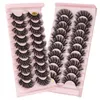 10 쌍 DD Curl Faux 3D Mink 속눈썹 자연 소프트 러시아 거짓 속눈썹 잔인한 무료 굵은 긴 눈 속눈썹 연장 메이크업