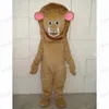 Halloween Brown Lion Mascot Costume Top Quality Animal Theme Character Carnival Adult Size Fursuit Jul Födelsedagsfestklänning