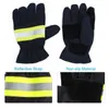 Vijf vingers handschoenen brandweerman bescherming warmtebestendige niet-slip slijtage-resistente brandweerman hand waterdicht