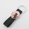 Sublimatie Blanco Keychain Arts Leather Keychains Bag Diy Pendant accessoires