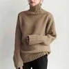 2021 Новый осенний зимний плавник Основной теплый свитер для женщин Корейский мягкий вязаный вязаный вязаный ветер J220729