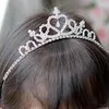 Crianças Rhinestone Tiara Princesa Band para Acessórios de Aniversário de Meninas Coroa de Cristal Tiara Jóias de Cabelo de Casamento