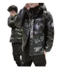 Mens Punk Down Parkas Fashion Trend Couples Thicken Zipper Hooded Outerwears Designer Winter Male Casual Luxury Bread Jackets Coats