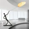Autre éclairage extérieur Lampe nuage postmoderne Plancher d'art en forme humaine Département des ventes El Centre commercial Lumière Sculpture de luxe Décoration Larg