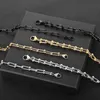 Chains Silver/Gold/Balck Stainless Steel Link Chain Bracelet With U-Buckle Fashion Bangle For WomenChains