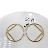 Charm Womens Big Circle Simple Earrings Hoop Gold Vintage Earrings Ear Stud for Woman High Quality Wedding Party jewelry Accessories