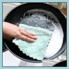 Toalheiro Têxteis de toalhas Garden LL Reutilizável Pano de limpeza de microfibra super absorvente Óleo de cozinha e poeira Limpo limpo DH74W