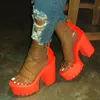 Night Club Party Platform Y Summer Plus Size Shoes Transparent Gladiator Heel Sandals Shoe 220701