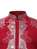 Camicia elegante Dashiki con stampa africana a vita bassa da uomo Camicia etnica tribale di marca Camicie a maniche lunghe da uomo Africa Abbigliamento Camisa 220809