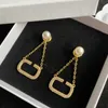 Mode Pearl Gold Diamonds Earring Designer Hoop örhängen för kvinnor Mens smycken Luxury Love Par Ear Studs CSG2309153