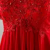 Party Dresses Evening Dress Pleat A-Line Sequins Embroidery Short Sleeves Floor-Length Lace Up Elegant Plus Size Women Formal Gowns D800