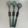 DHL стеклянная масляная труба чистые цвета сжигание труб с шариком od 30 мм воды для рук.