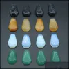 Stone Mini Coffin Statue Natural Quartz Agate Crystal Healing Reiki Stones Carved Ornament Home Decorations Diy Necklac Luckyhat Dhdte